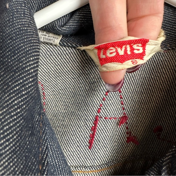 Levi’s orange tab 1970’s kid’s denim snap button embroidered “Clark” jacket - Picture 5 of 9